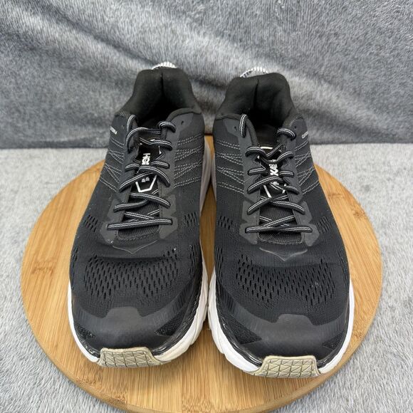 Hoka One One Clifton 6 Wide Shoes Mens Size 10 2E Black Running 1102876 BWHT